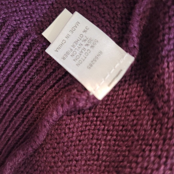 Express Hooded Waterfall Open Cardigan Sweater Womens Medium Purple Long Sleeve - Picture 2 of 8